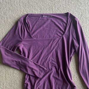 Abercrombie & Fitch Asymmetrical Long Sleeve Bodysuit